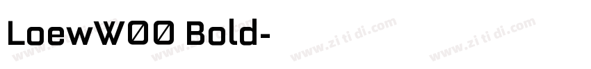 LoewW00 Bold字体转换